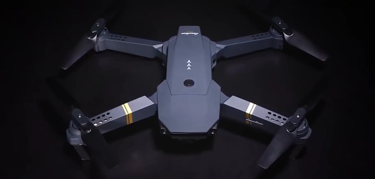 Stealth Drone 4K on black background